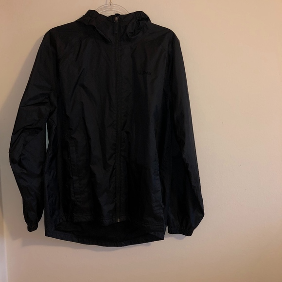 L.L. Bean Other - Men's L.L. Bean Black Hooded Shell Windbreaker M
